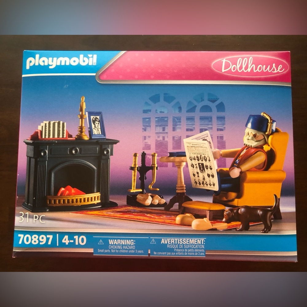 Playmobil Dollhouse Set with Blue and Black Pieces